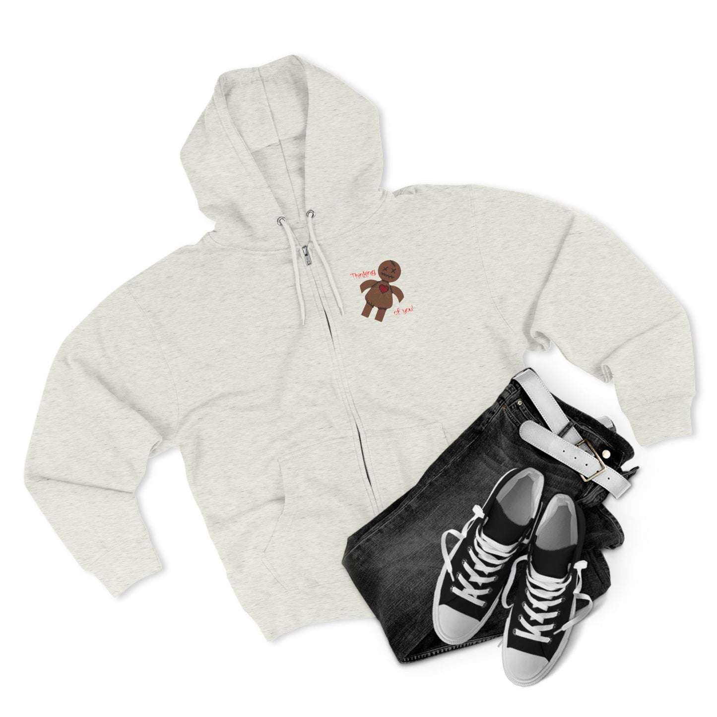 Voodoo Doll Thinking of You Zip Hoodie