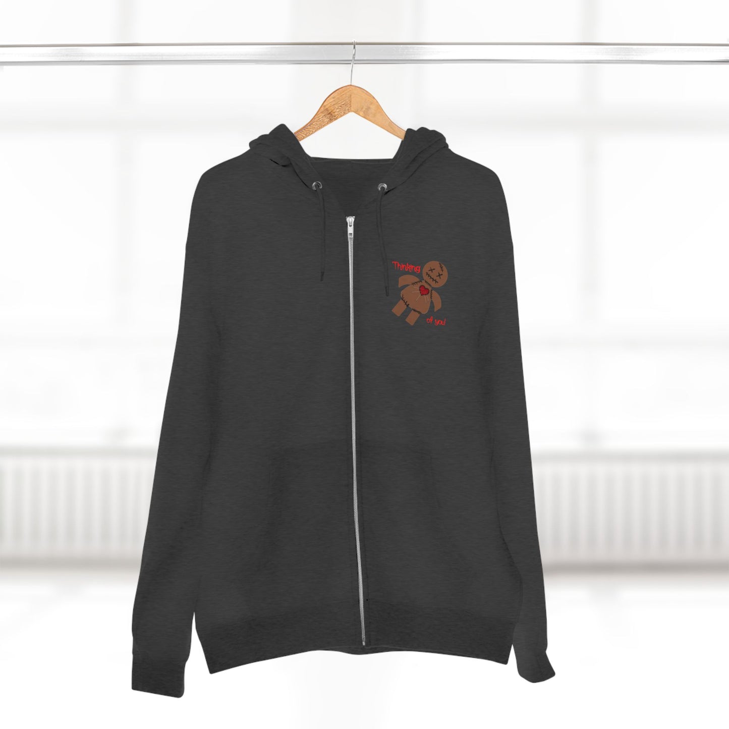 Voodoo Doll Thinking of You Zip Hoodie