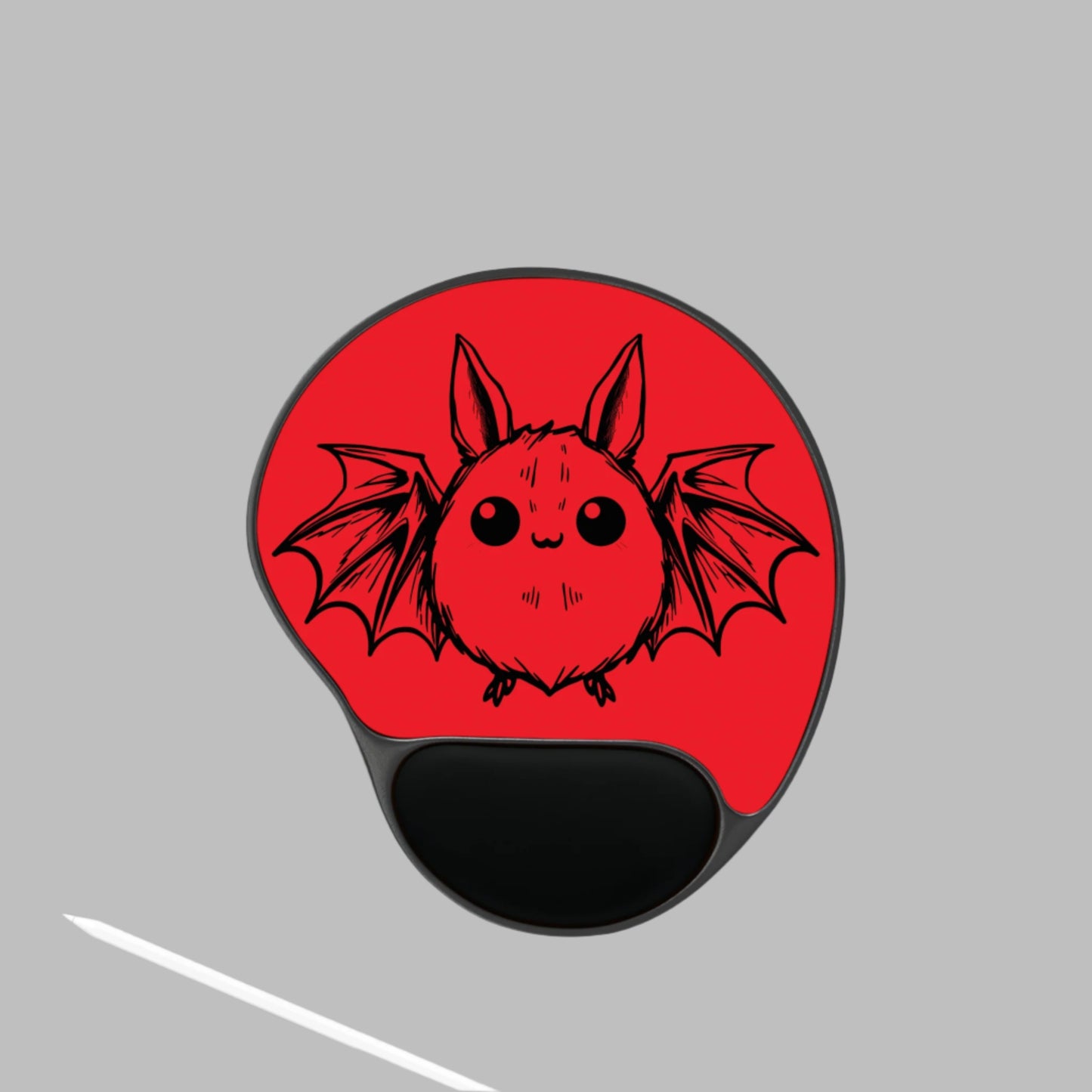 Mouse Pad With Wrist Rest - Cute Bat