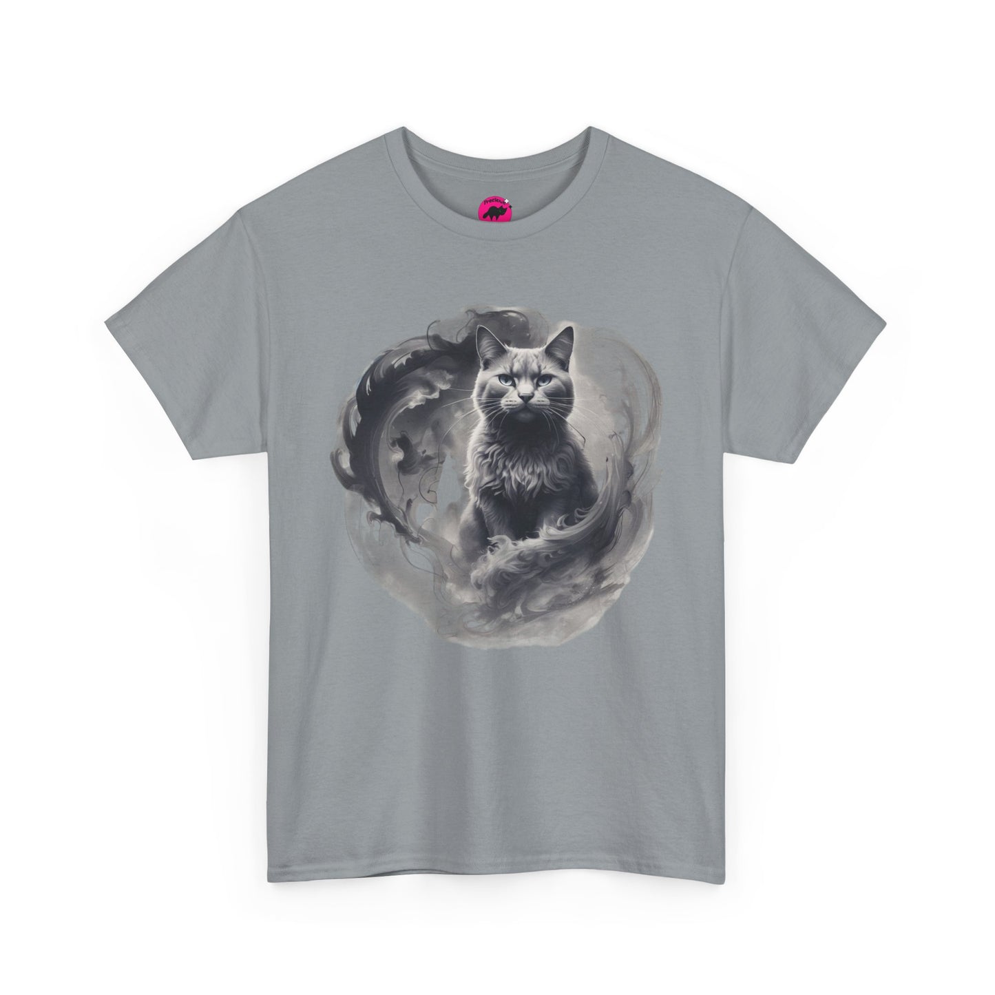 Gray Cat Smoke Swirls Tee