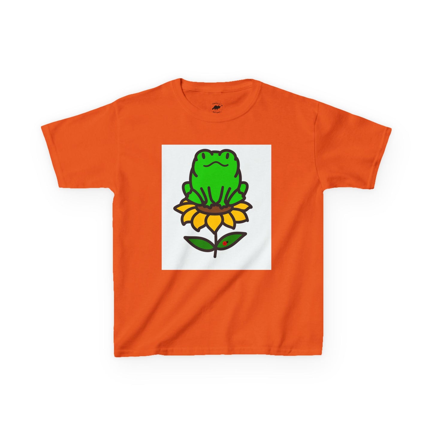 Kids T-Shirt - Frog on Sunflower