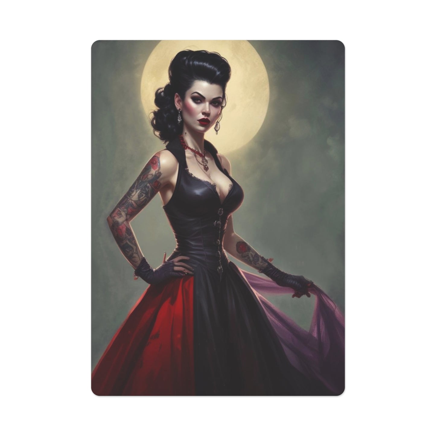 Rockabilly Goth Vampire Playing Cards