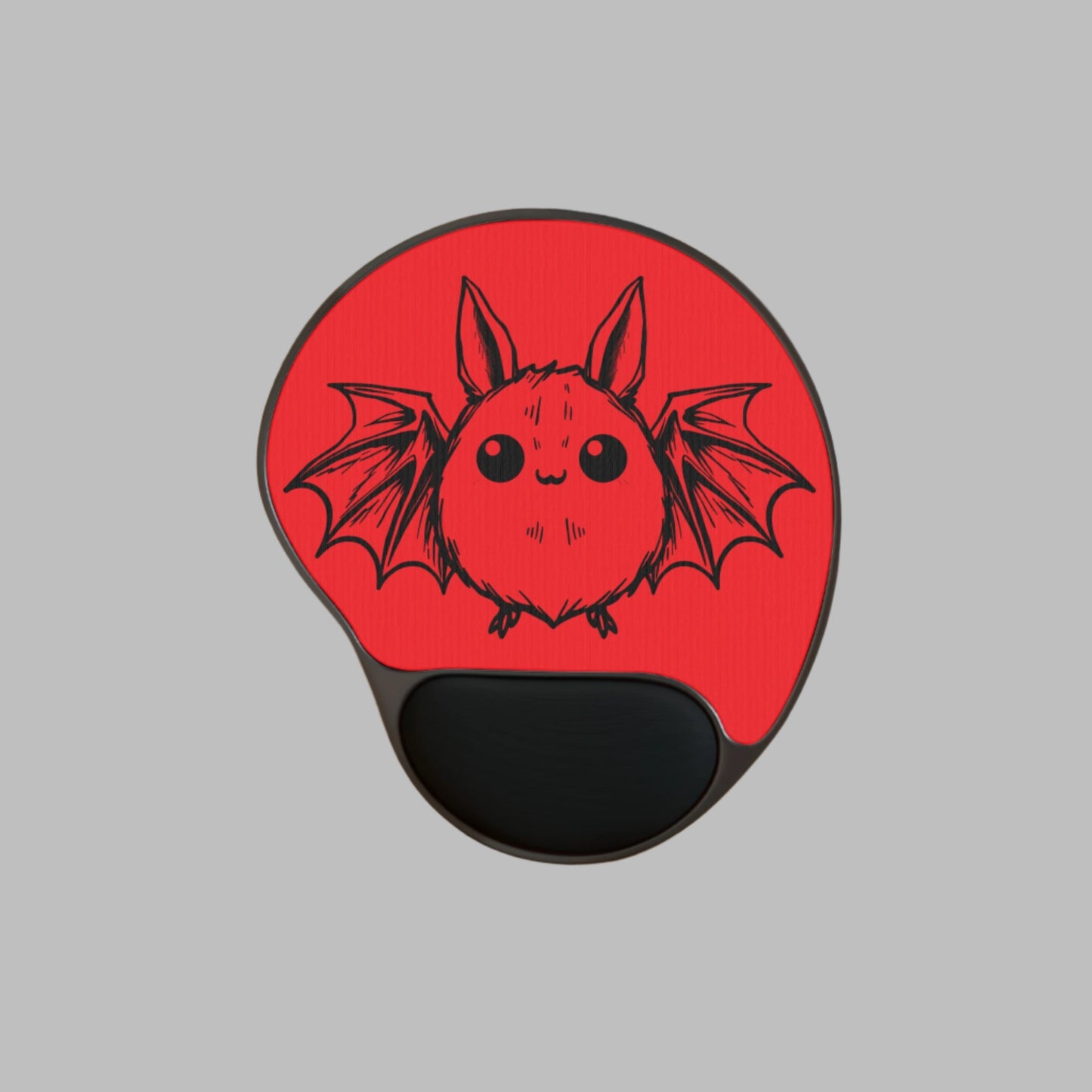 Mouse Pad With Wrist Rest - Cute Bat