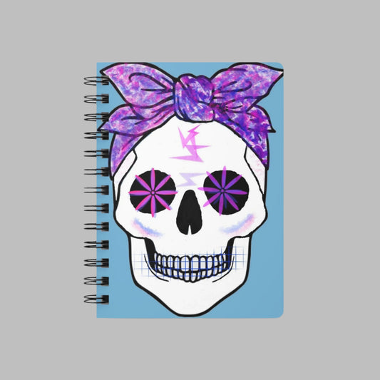 Spiral Journal Sarcastic Graffiti Skull Notebook