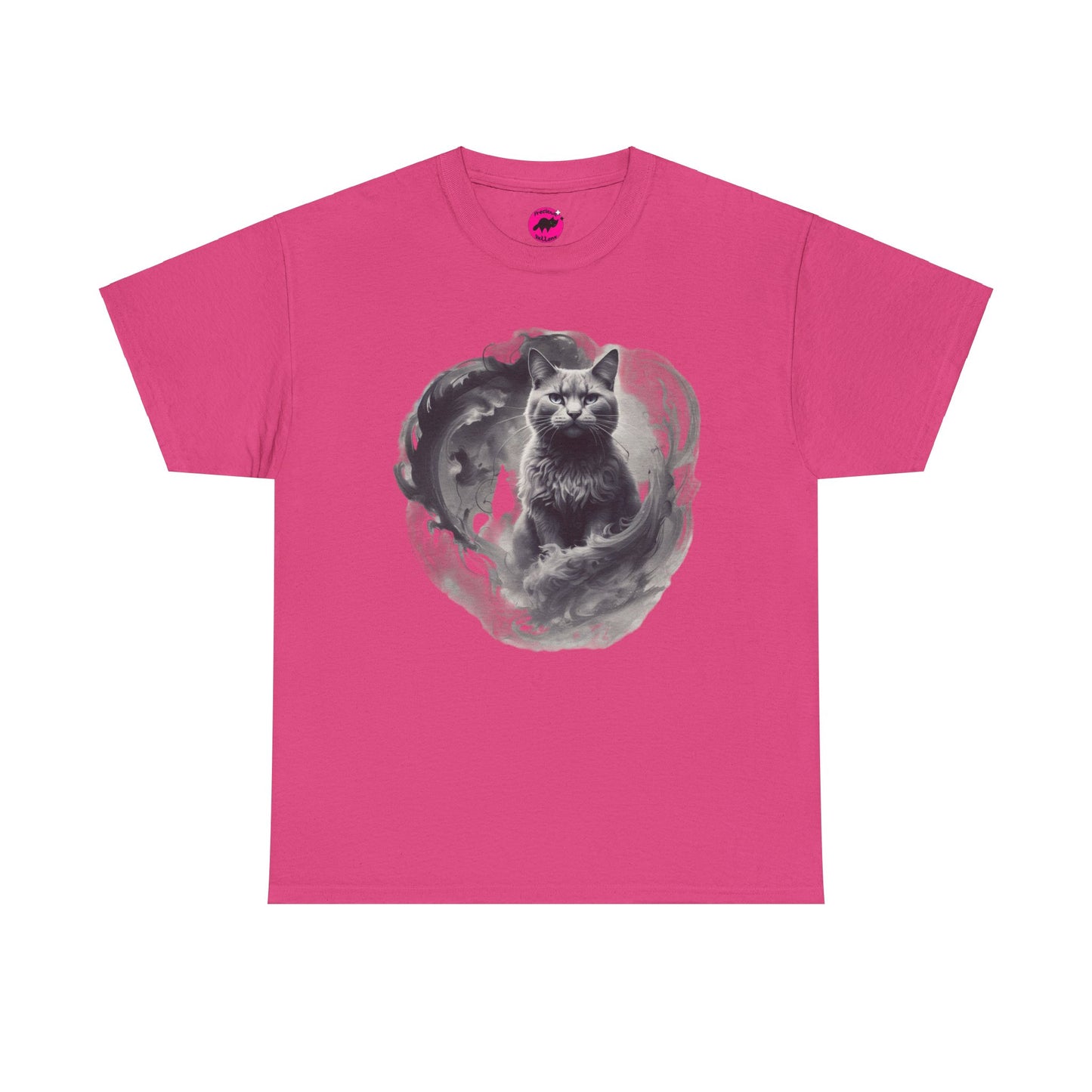 Gray Cat Smoke Swirls Tee