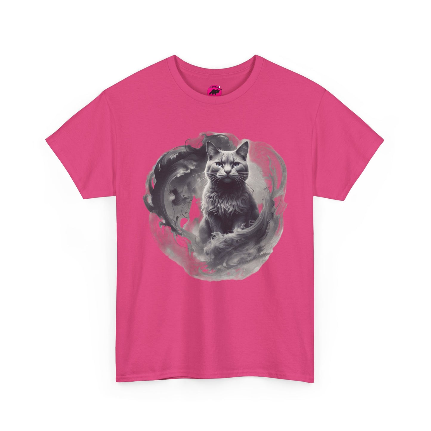 Gray Cat Smoke Swirls Tee