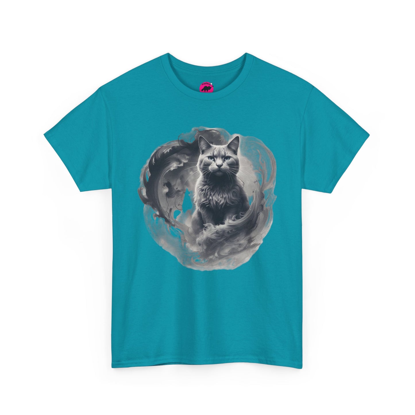 Gray Cat Smoke Swirls Tee