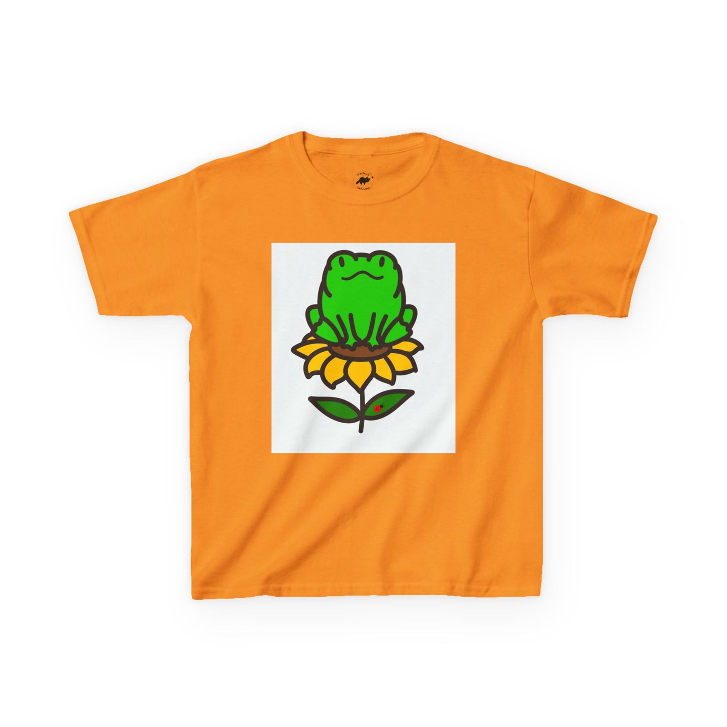 Kids T-Shirt - Frog on Sunflower