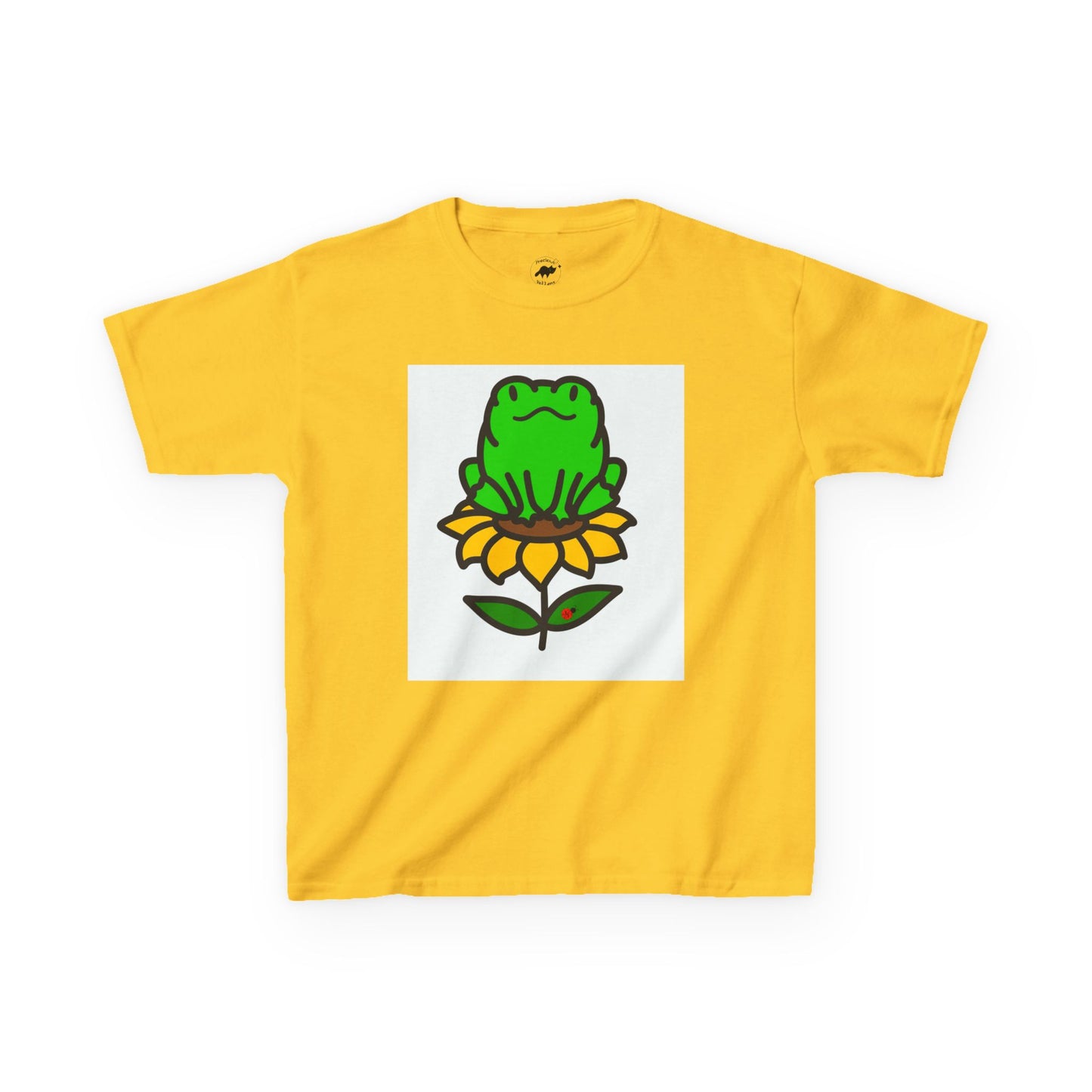 Kids T-Shirt - Frog on Sunflower