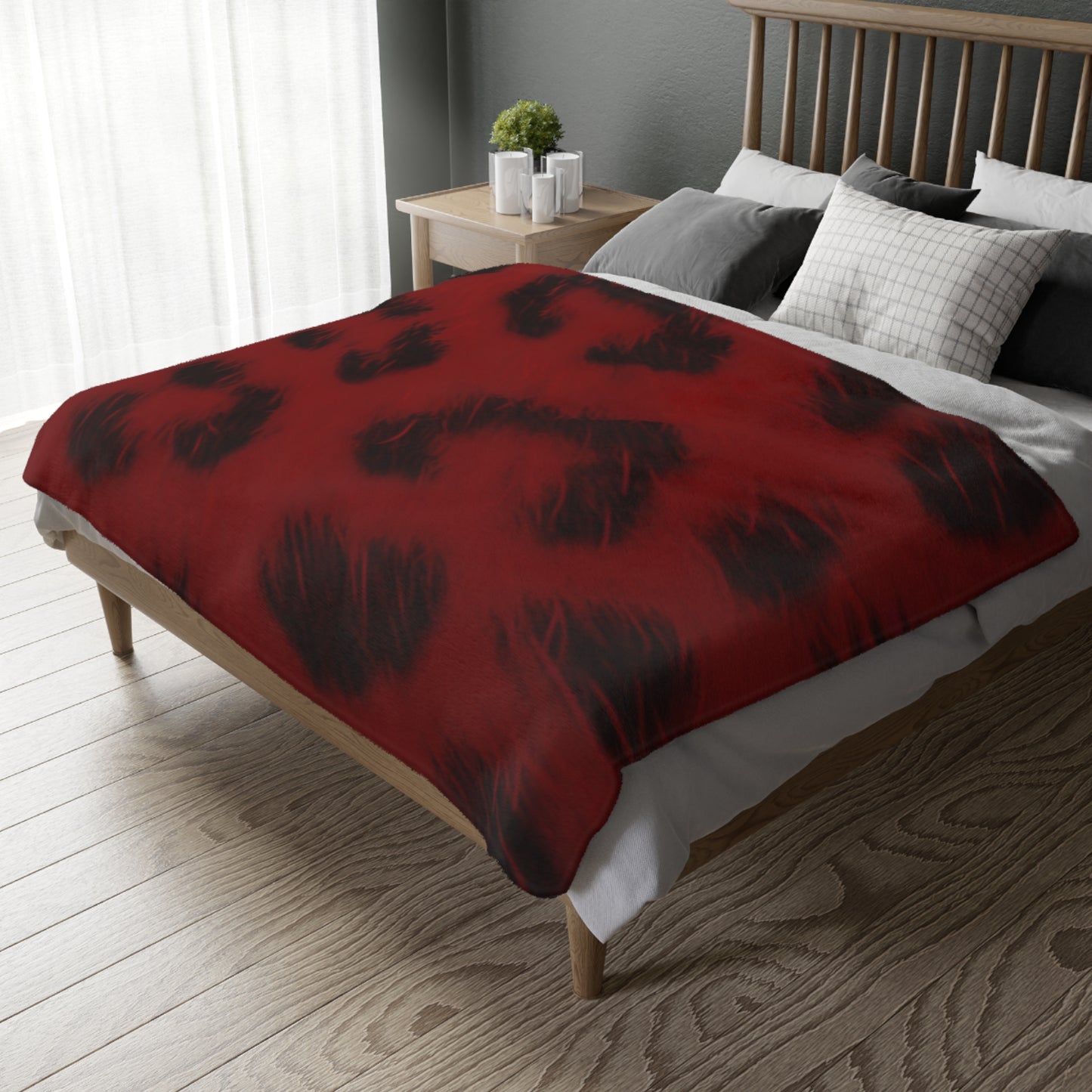 Bi-Polar Red Leopard Double Sided Blanket