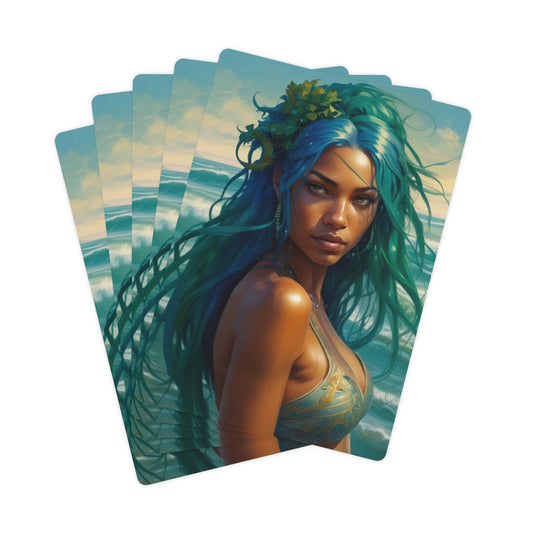 Sea Goddess Design Playing Cards