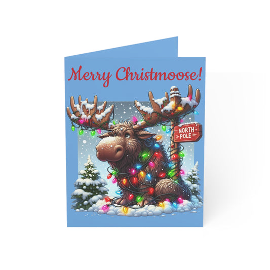 Christmas Christmoose Greeting Cards - Set of 1, 10, 30, 50