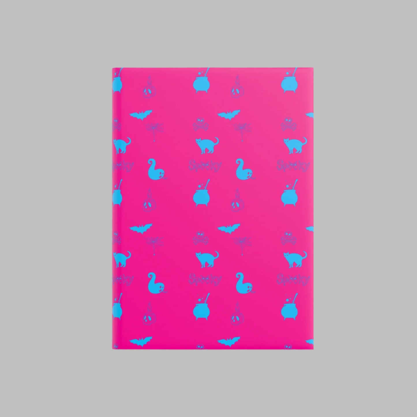 Pink/Blue Neon Spooky Puffy Notebook