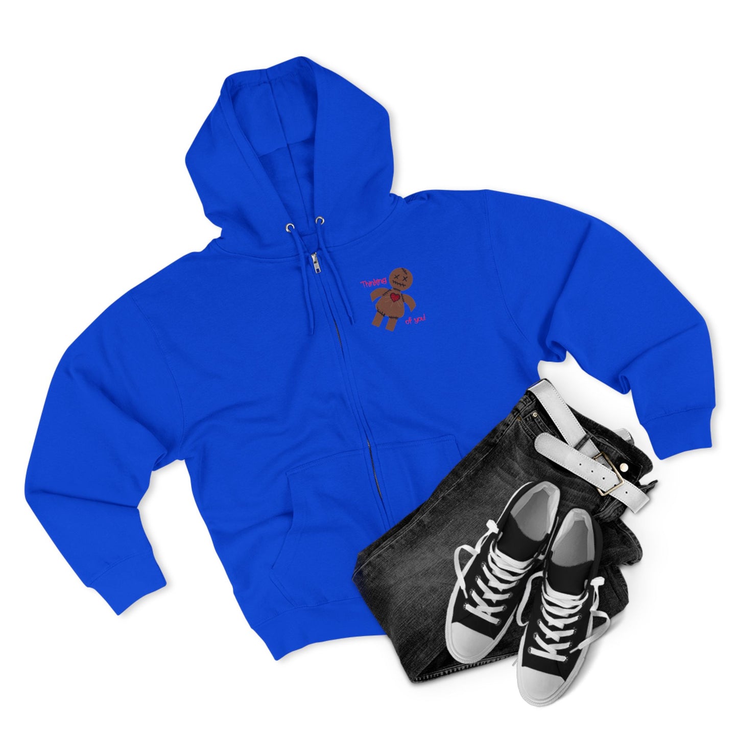 Voodoo Doll Thinking of You Zip Hoodie