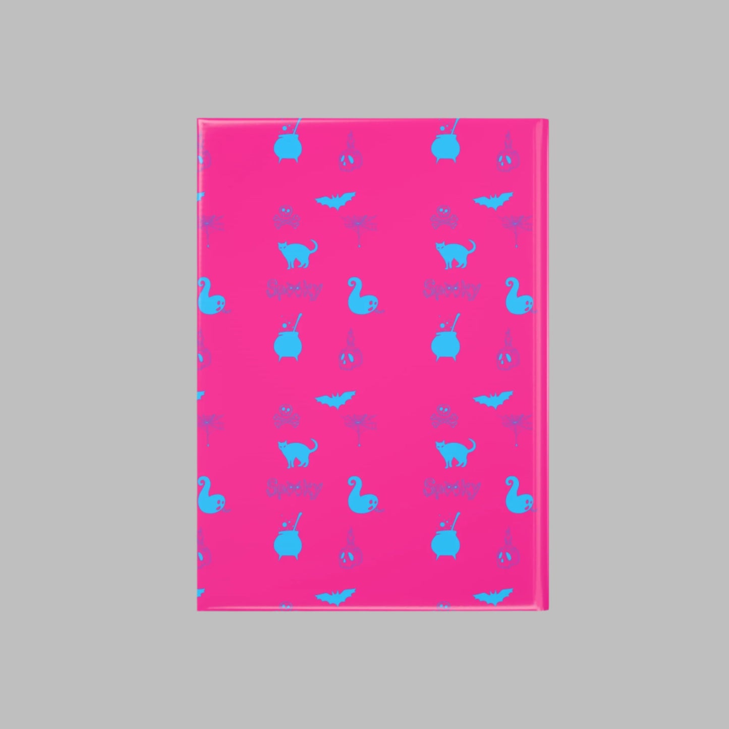 Pink/Blue Neon Spooky Puffy Notebook