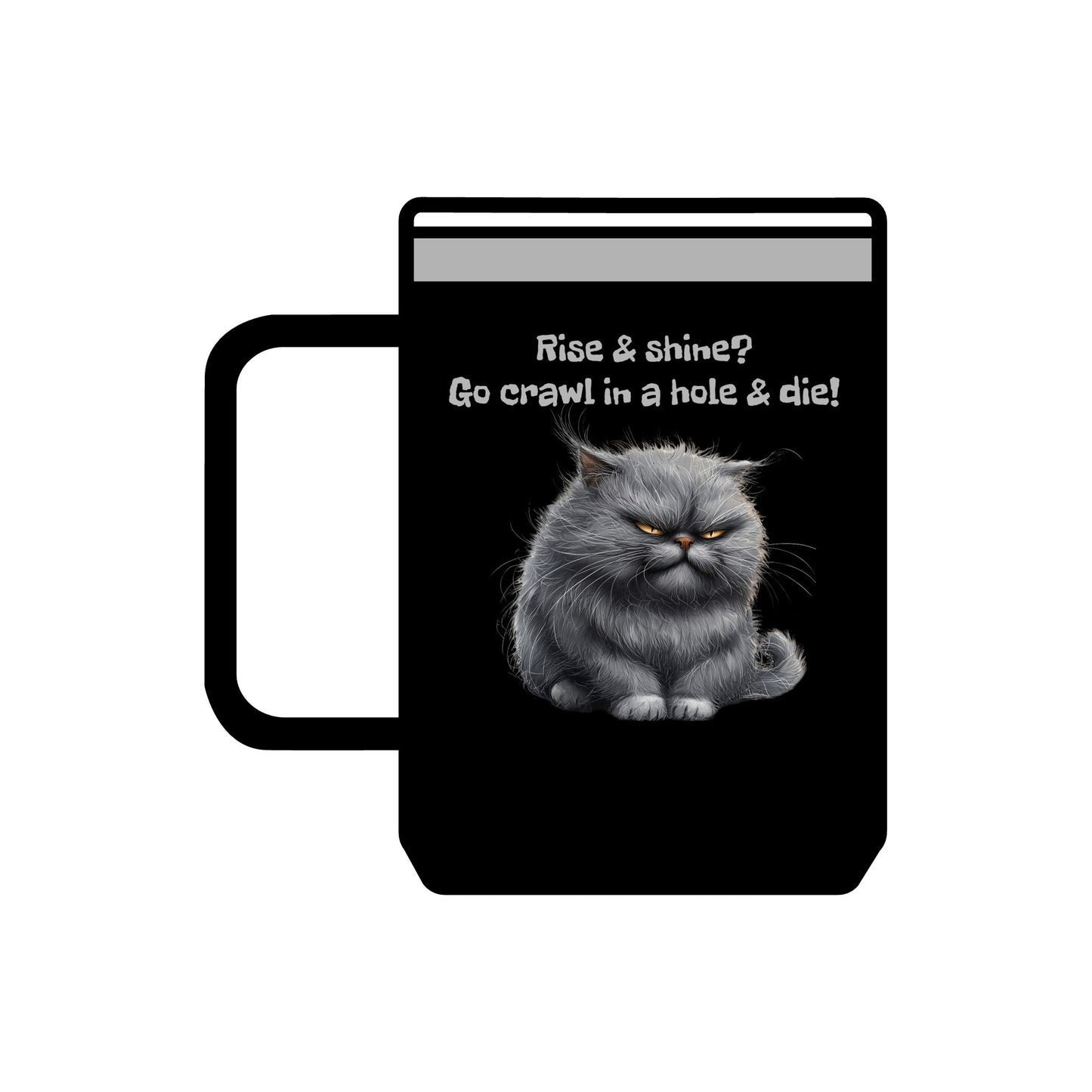 Coffee Mug Tumbler, 15oz - Grouchy Kitty