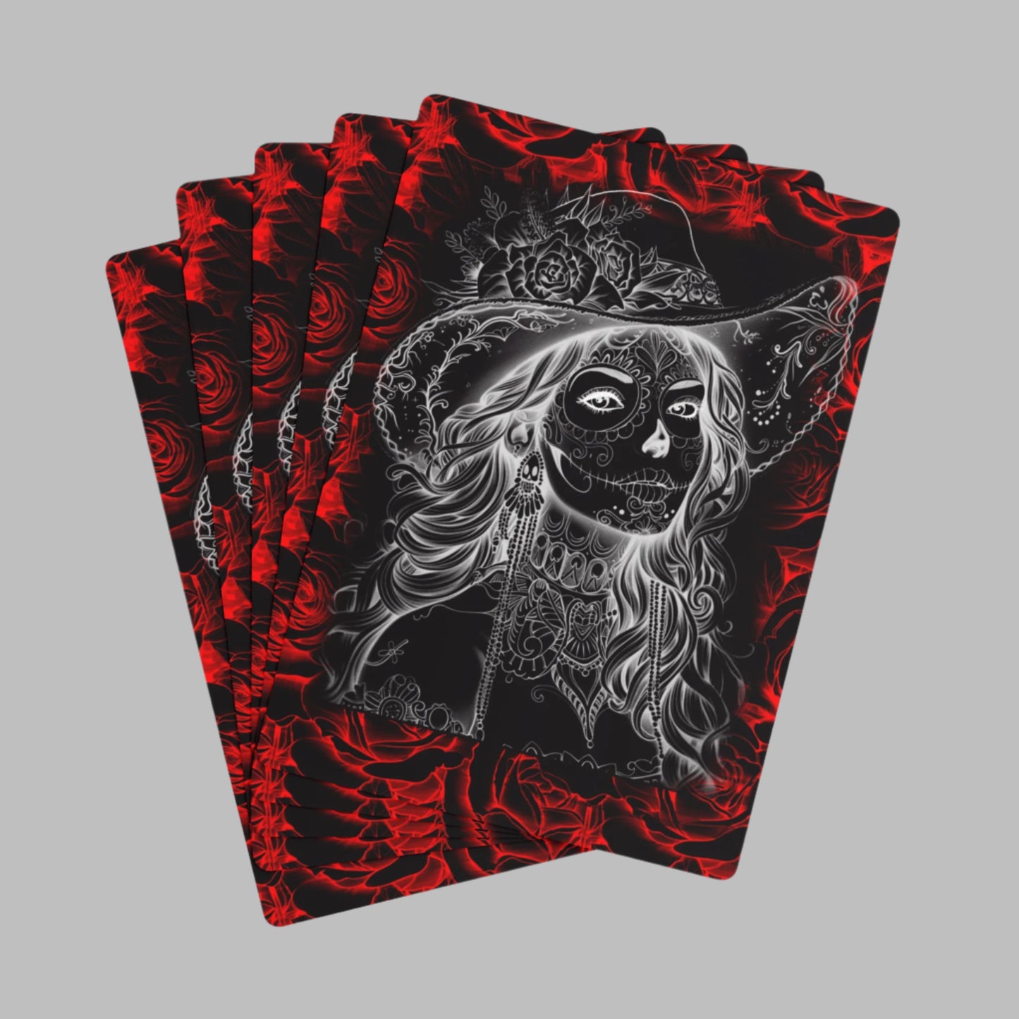 Dead Roses Playing Cards