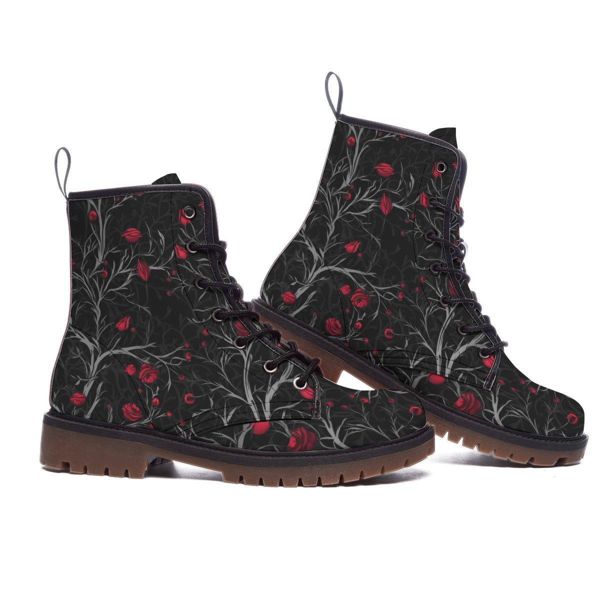 Small Red Roses Wicked Branches Boots by KP