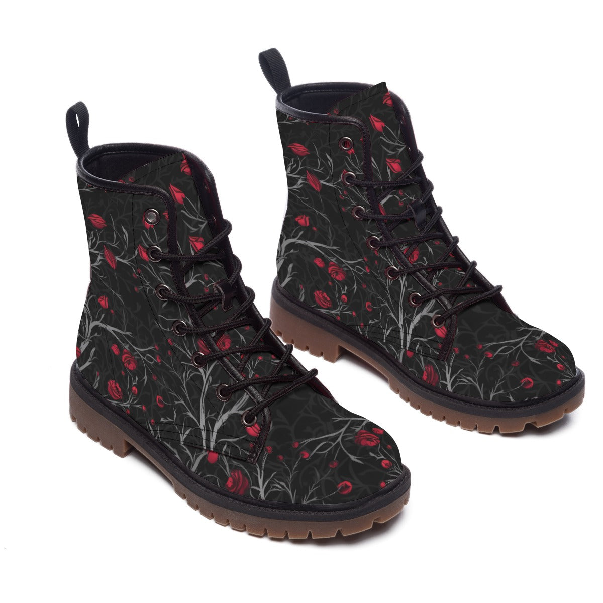 Small Red Roses Wicked Branches Boots by KP