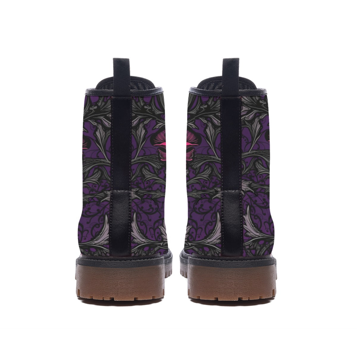 Purple Goth Flower Boots by KP