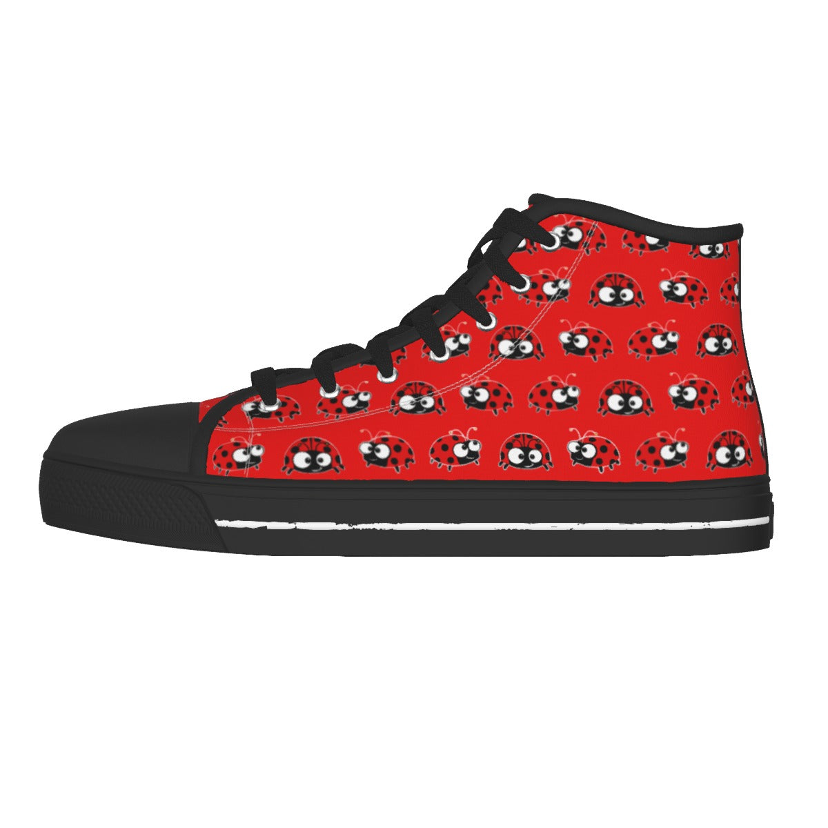 Unisex KittyPat ladybug Red Canvas Shoes