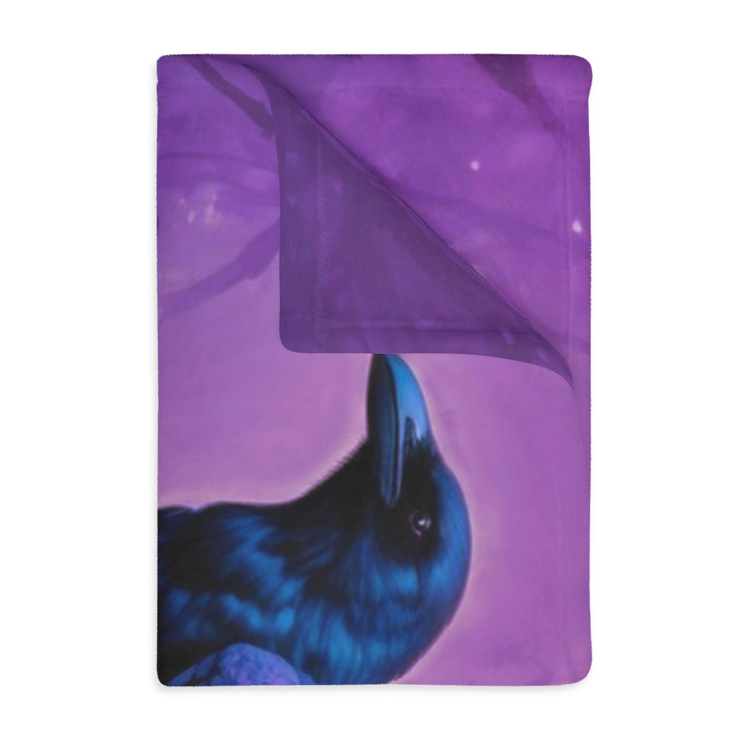 Velveteen Blanket - Crow in Purple Mist