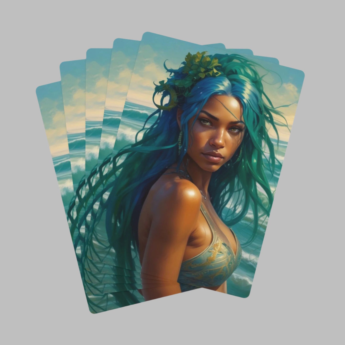 Sea Goddess Design Playing Cards