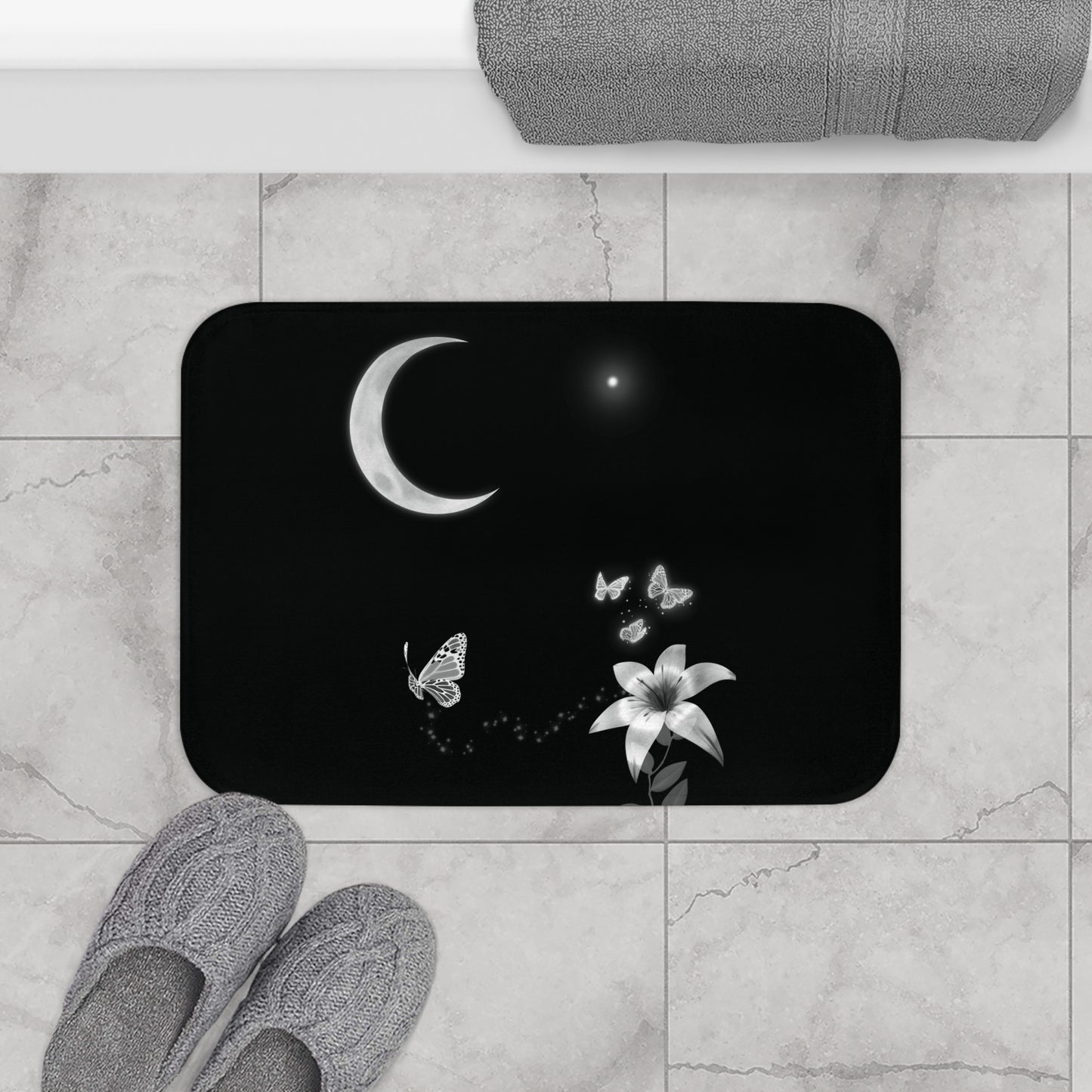 Moon Flower Bath Mat