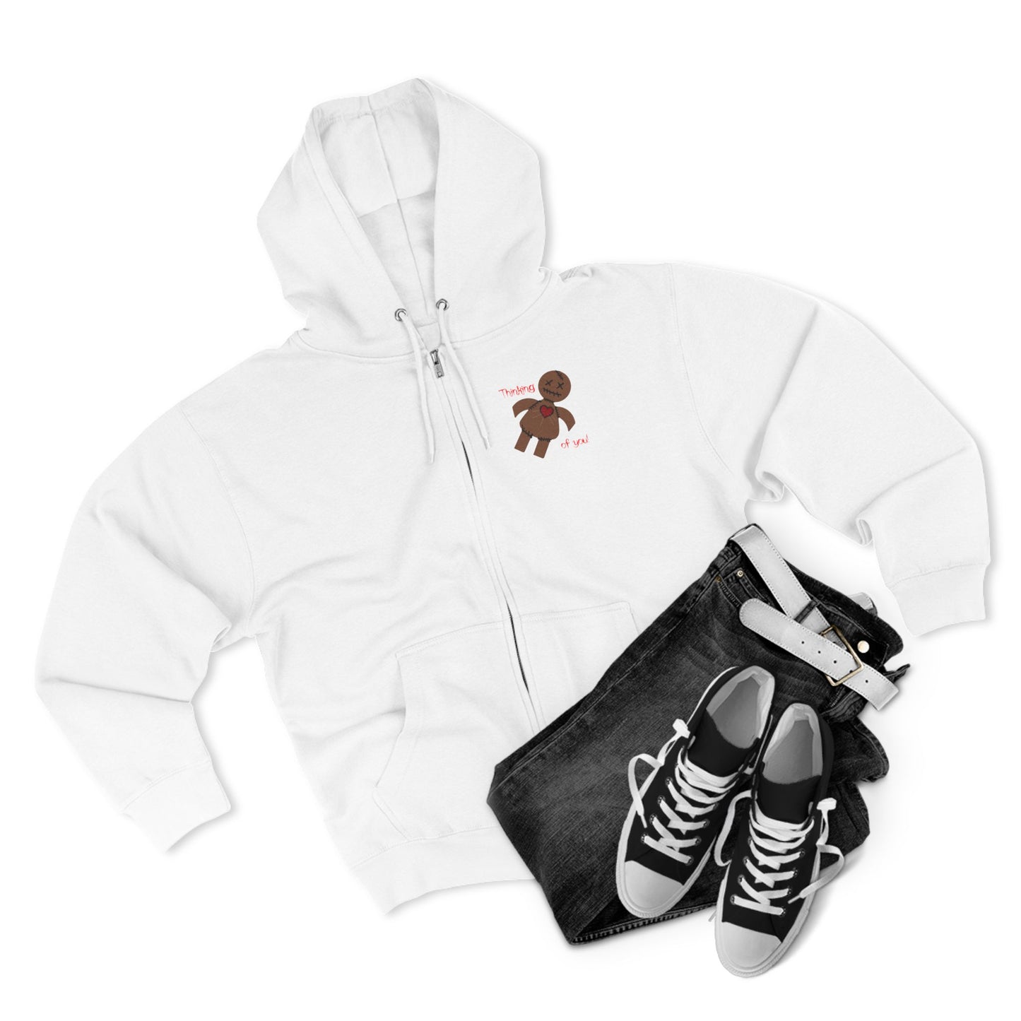 Voodoo Doll Thinking of You Zip Hoodie