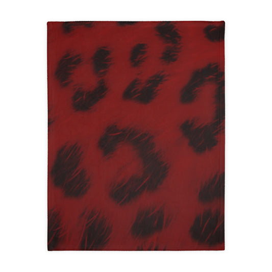 Bi-Polar Red Leopard Double Sided Blanket