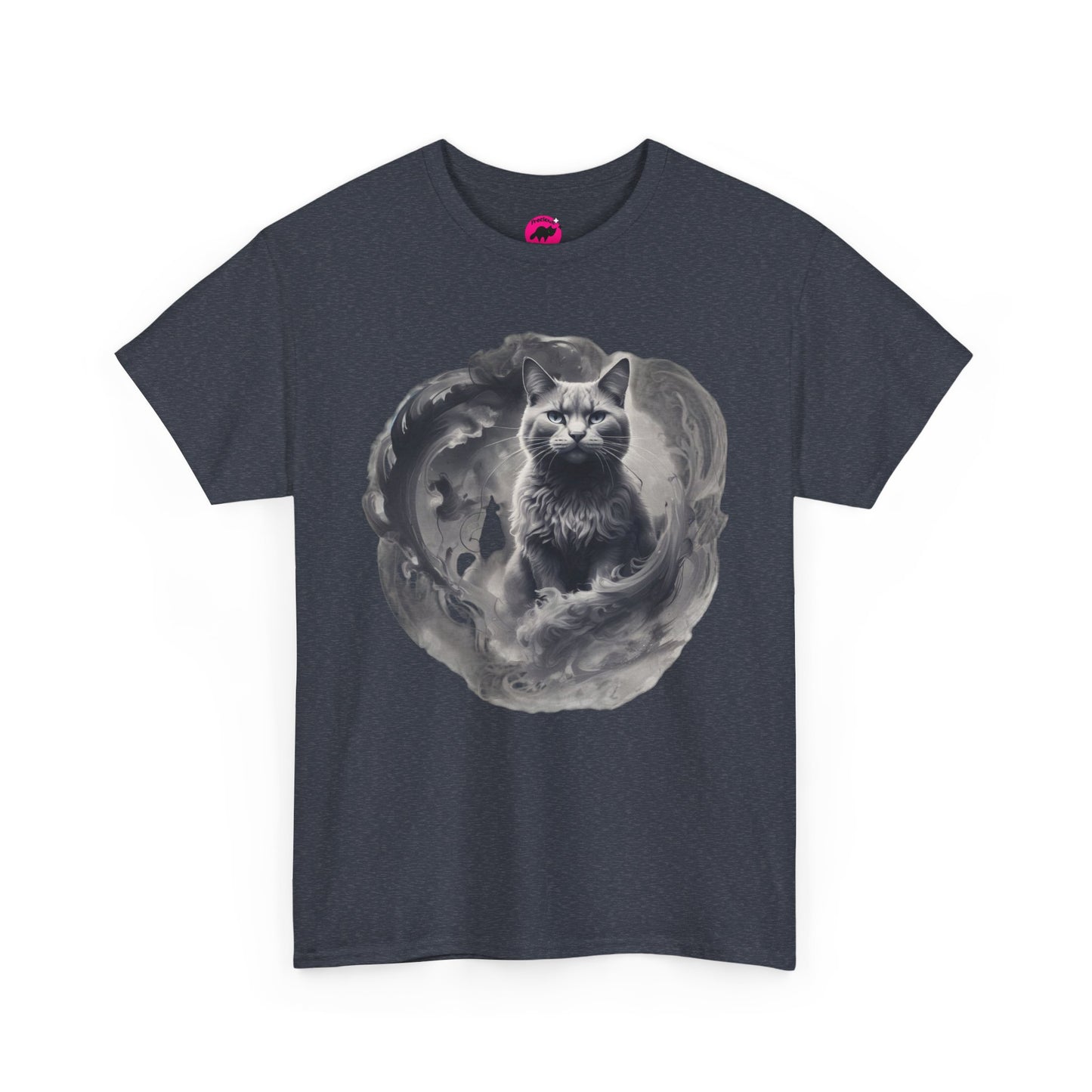 Gray Cat Smoke Swirls Tee