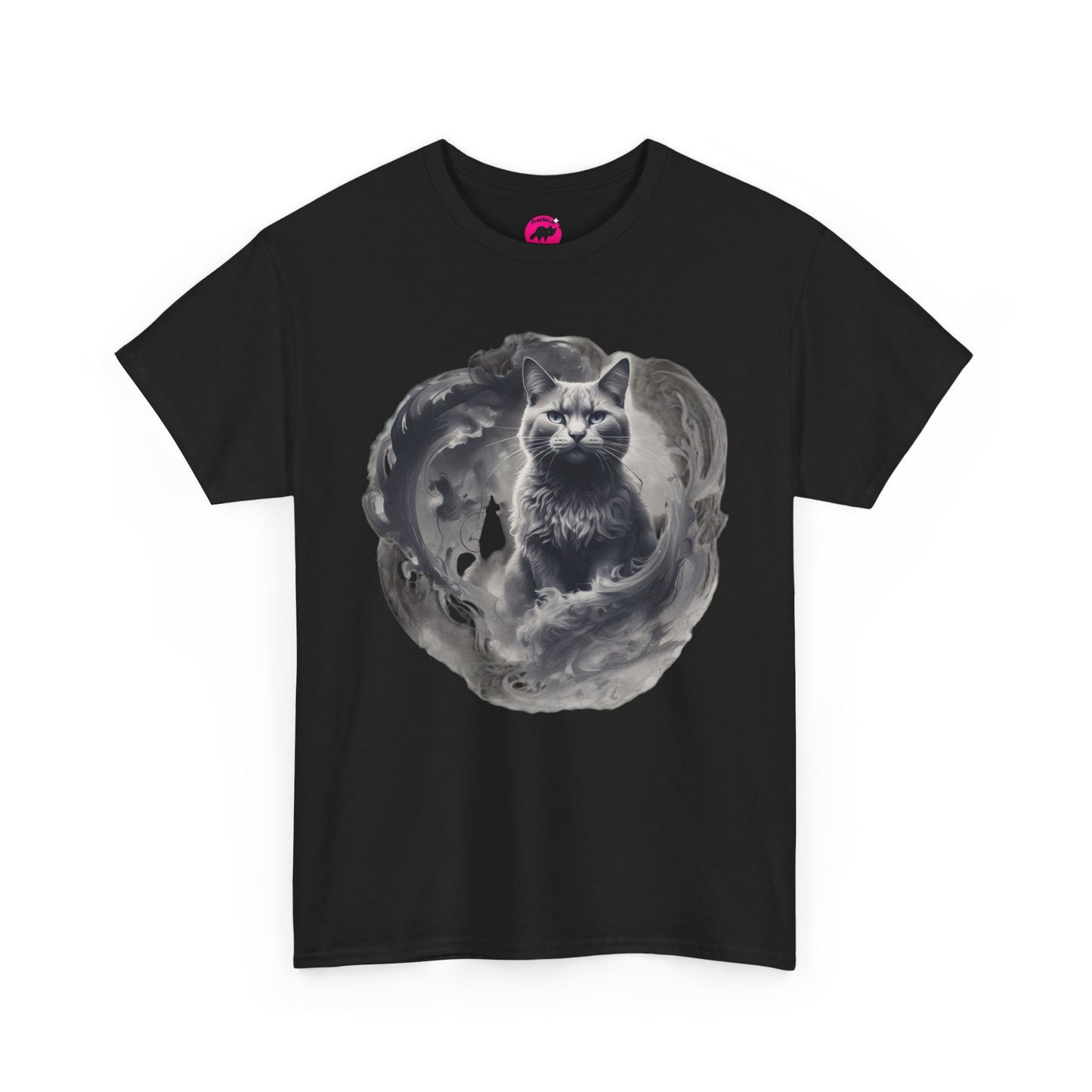 Gray Cat Smoke Swirls Tee