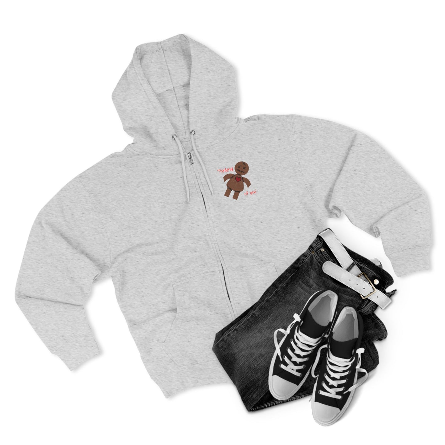 Voodoo Doll Thinking of You Zip Hoodie