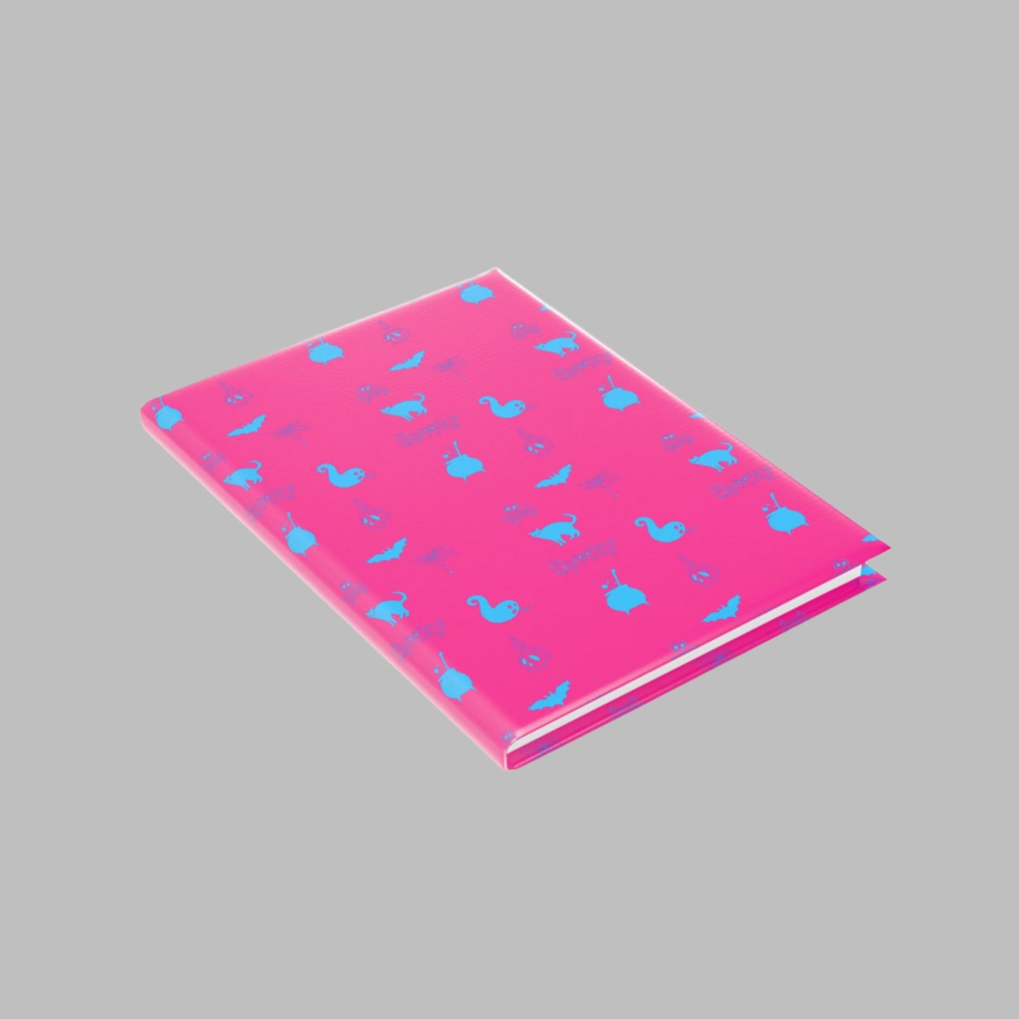 Pink/Blue Neon Spooky Puffy Notebook