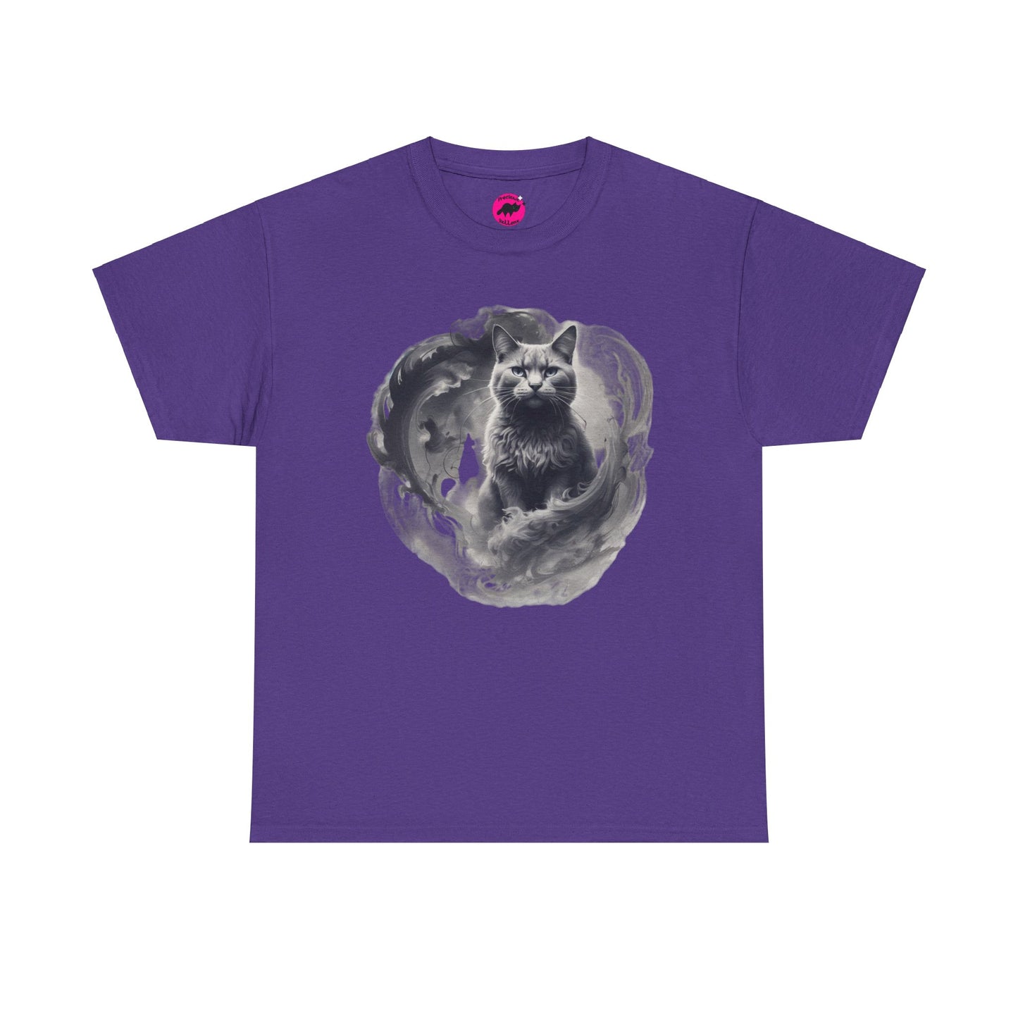 Gray Cat Smoke Swirls Tee