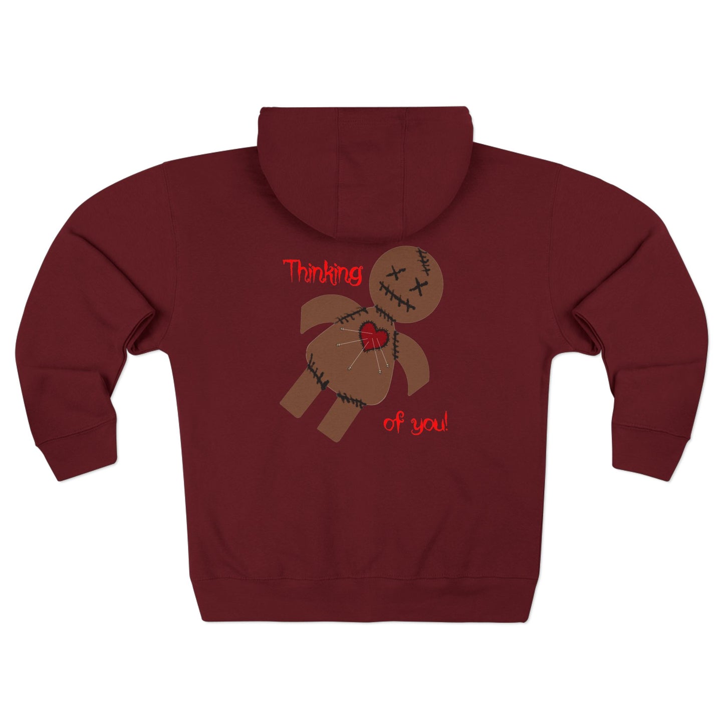 Voodoo Doll Thinking of You Zip Hoodie