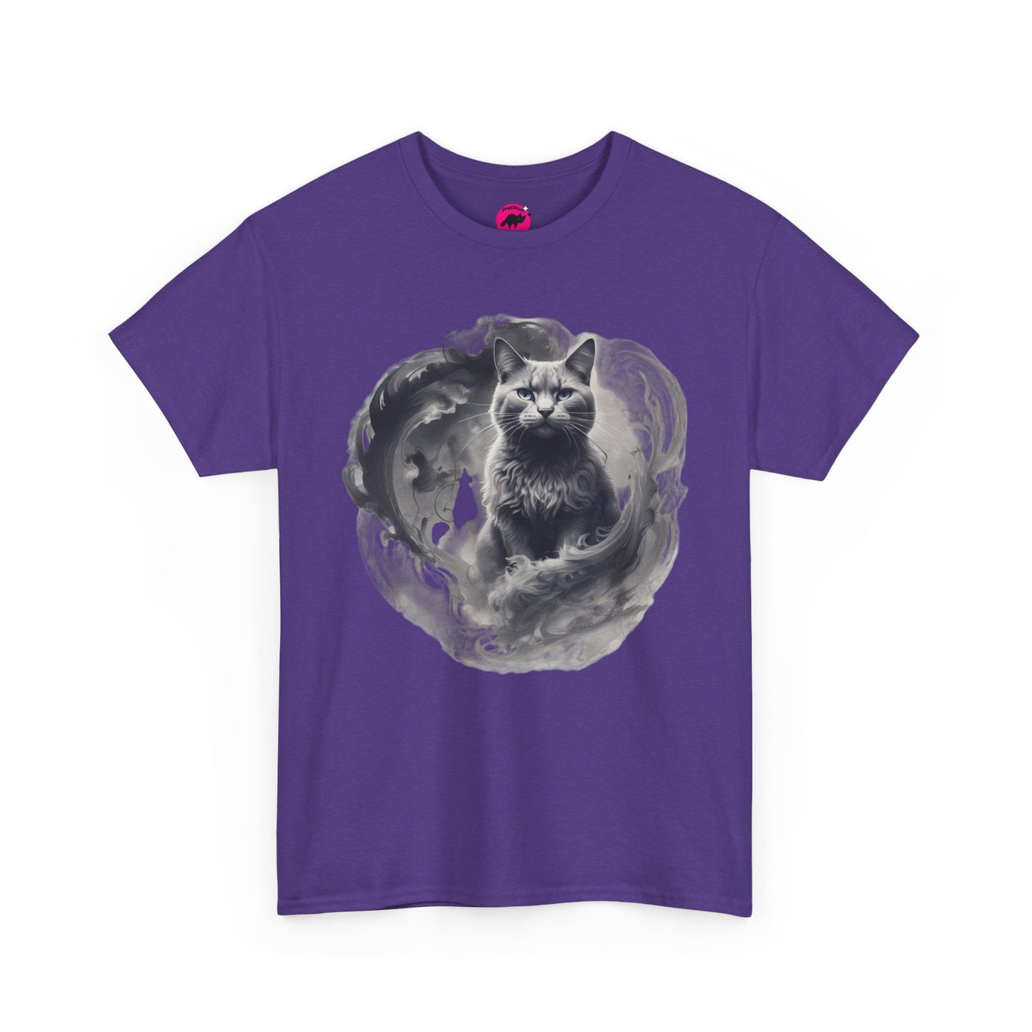 Gray Cat Smoke Swirls Tee