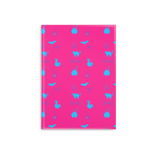 Pink/Blue Neon Spooky Puffy Notebook