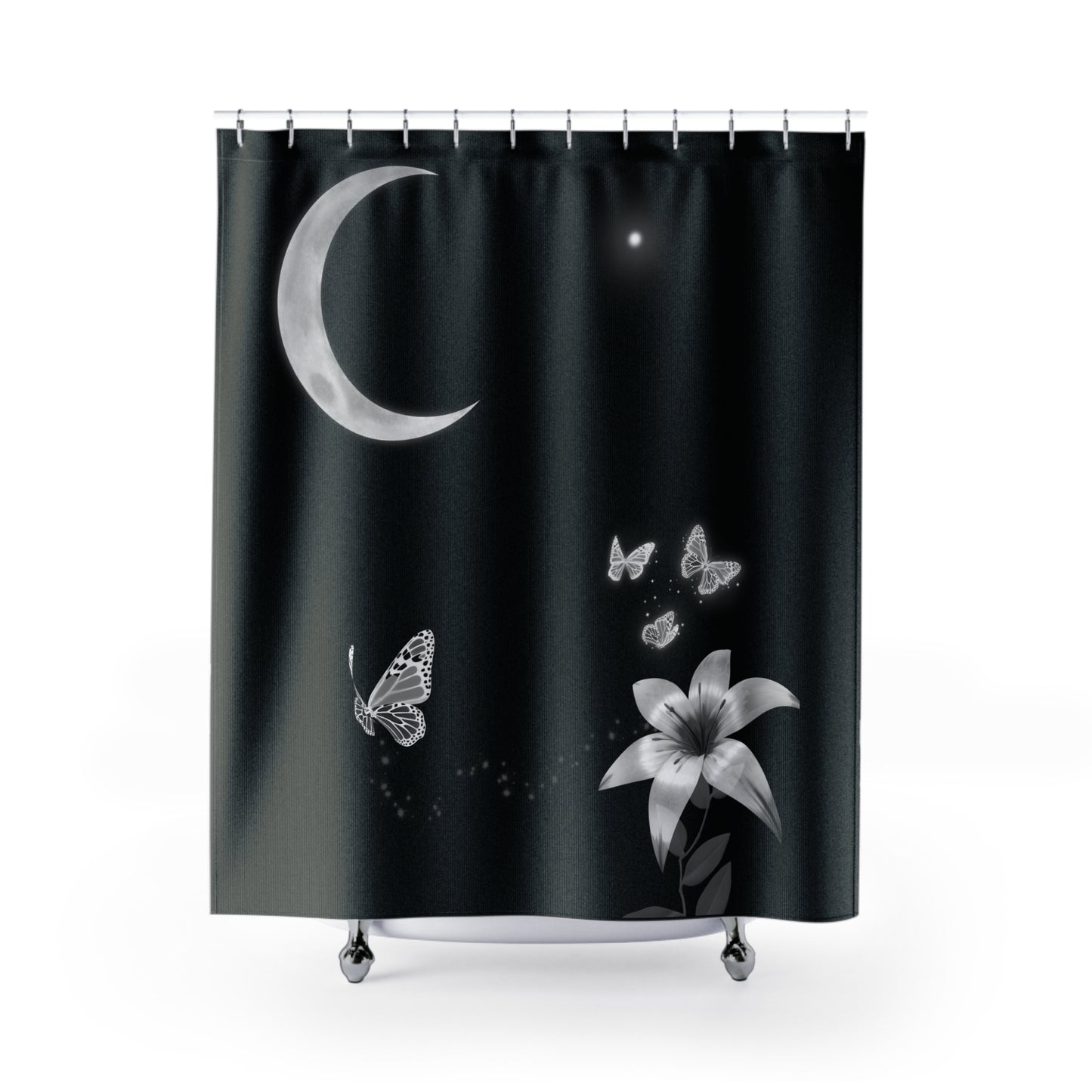 Moon Flower Shower Curtain