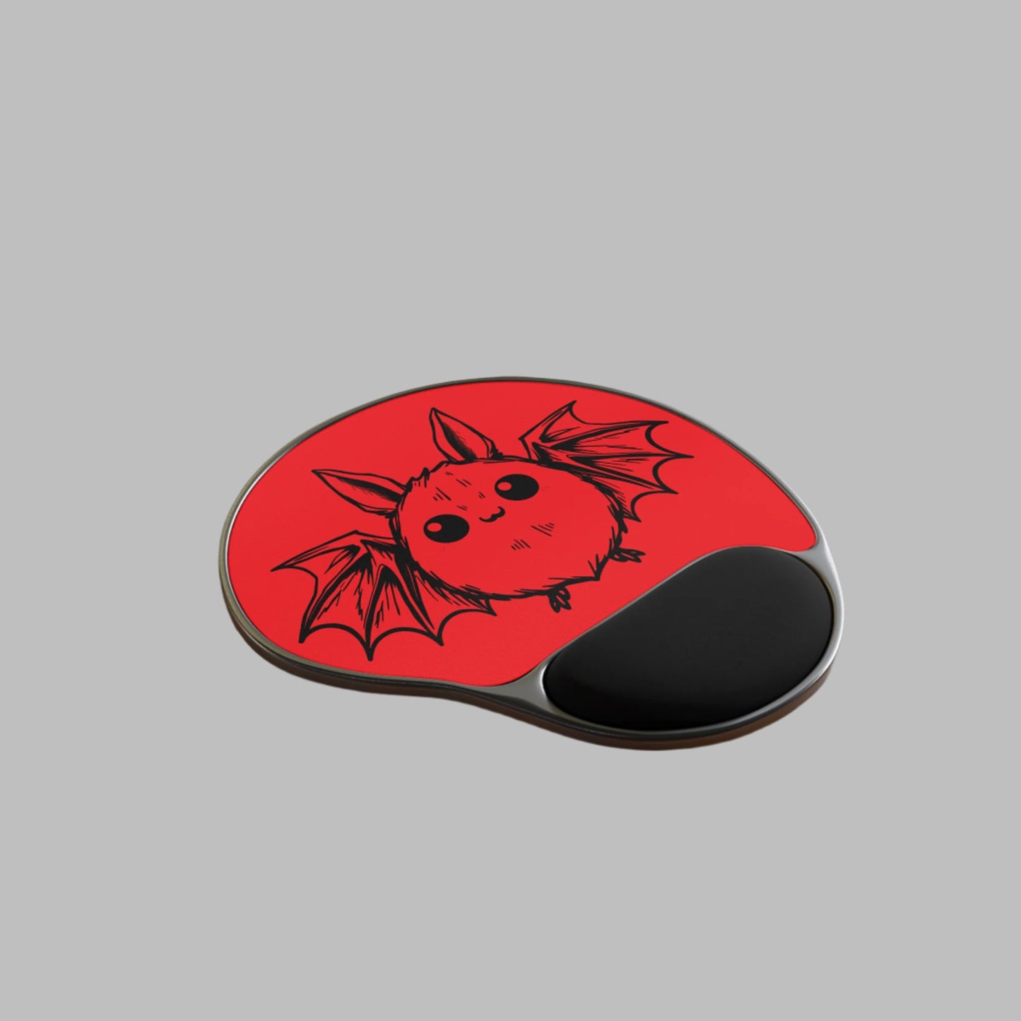 Mouse Pad With Wrist Rest - Cute Bat