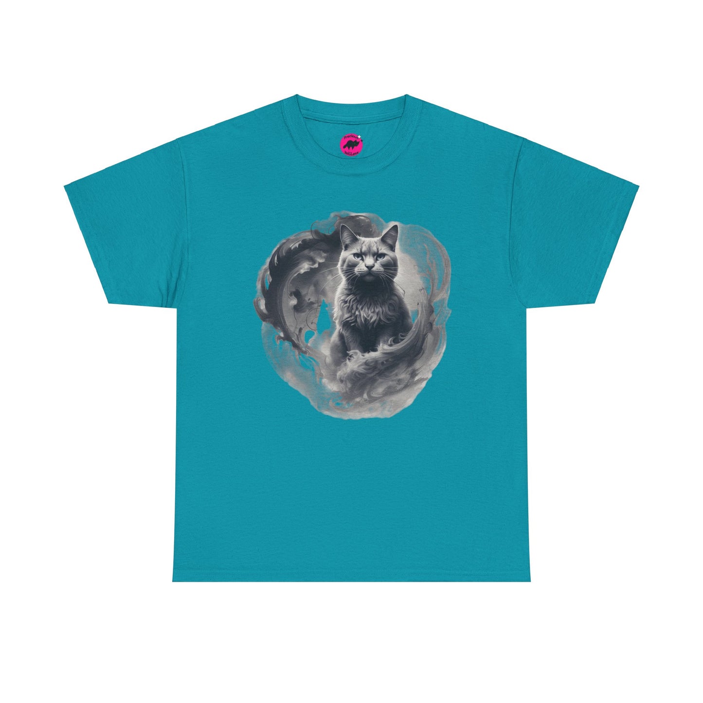 Gray Cat Smoke Swirls Tee