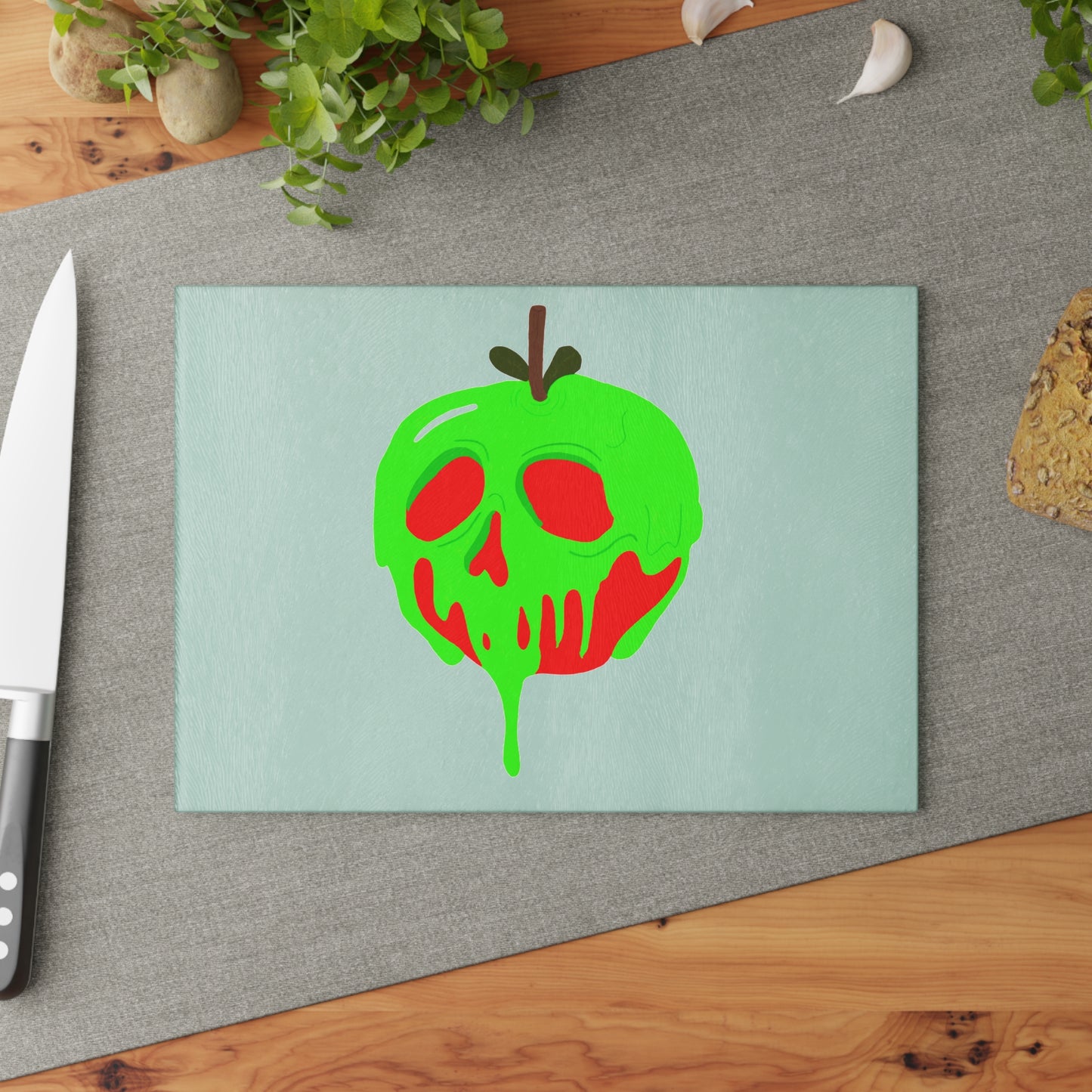 Poison Apple Glass Cutting Board