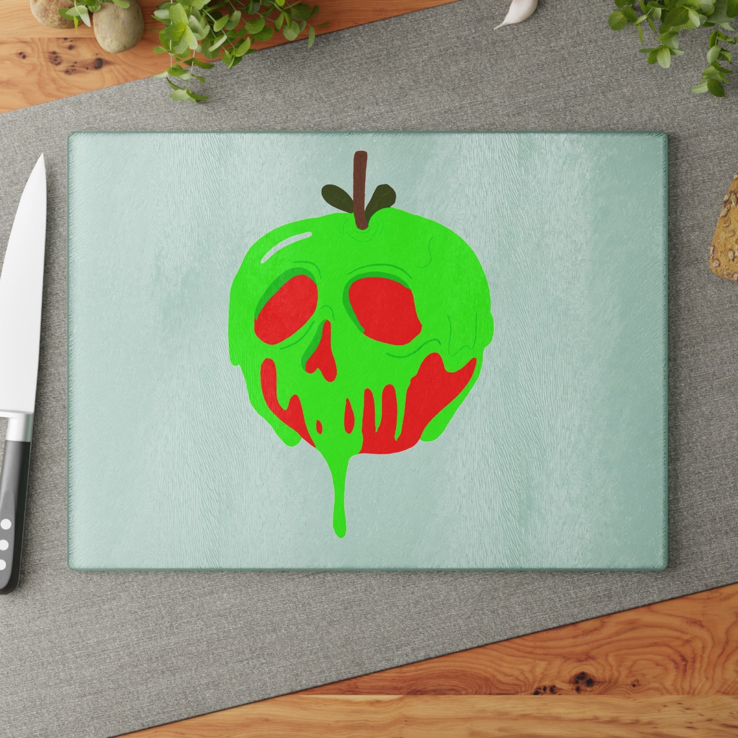 Poison Apple Glass Cutting Board