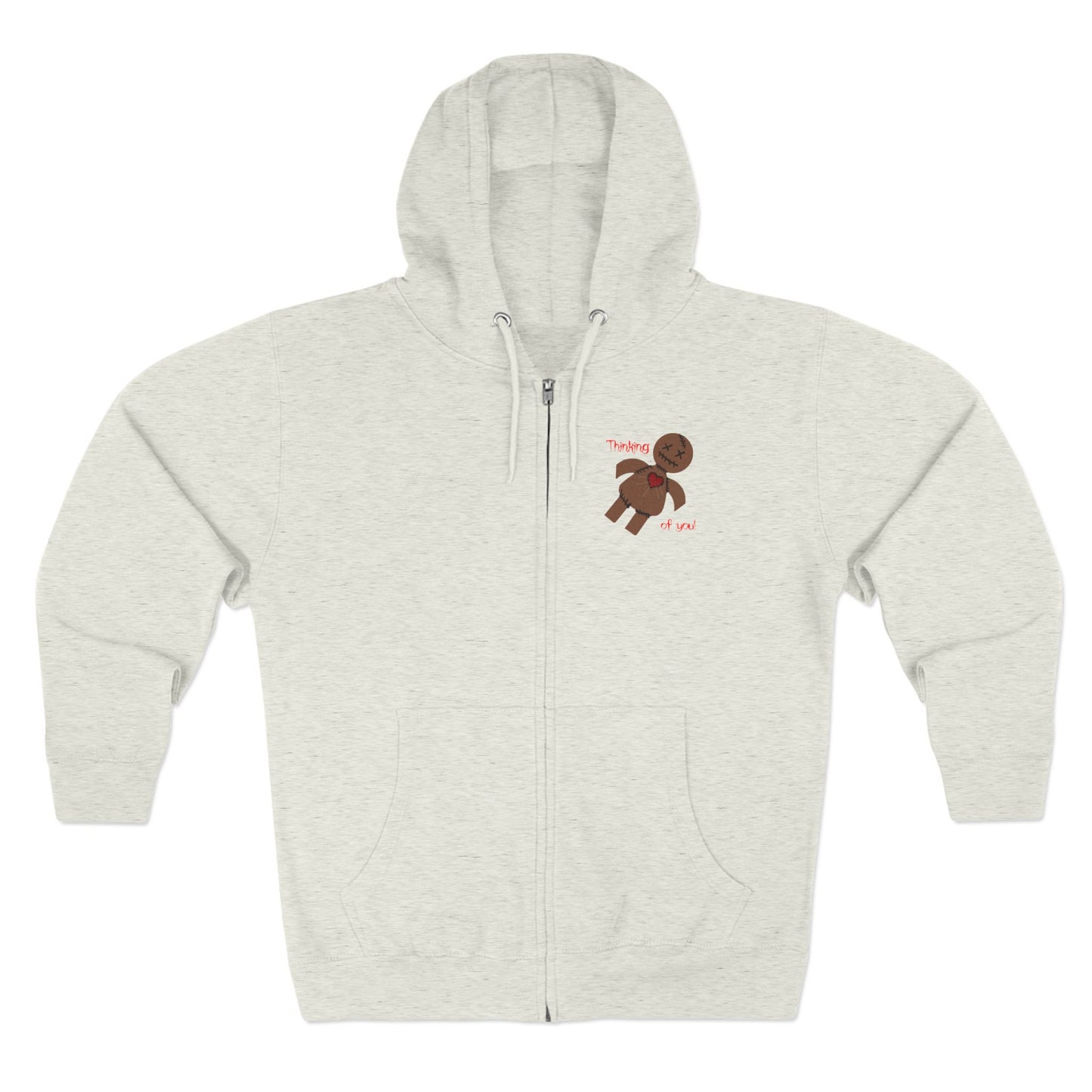 Voodoo Doll Thinking of You Zip Hoodie