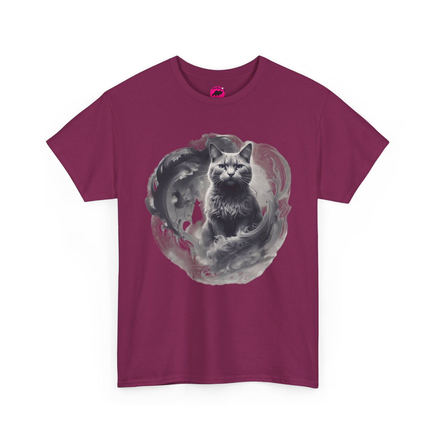 Gray Cat Smoke Swirls Tee