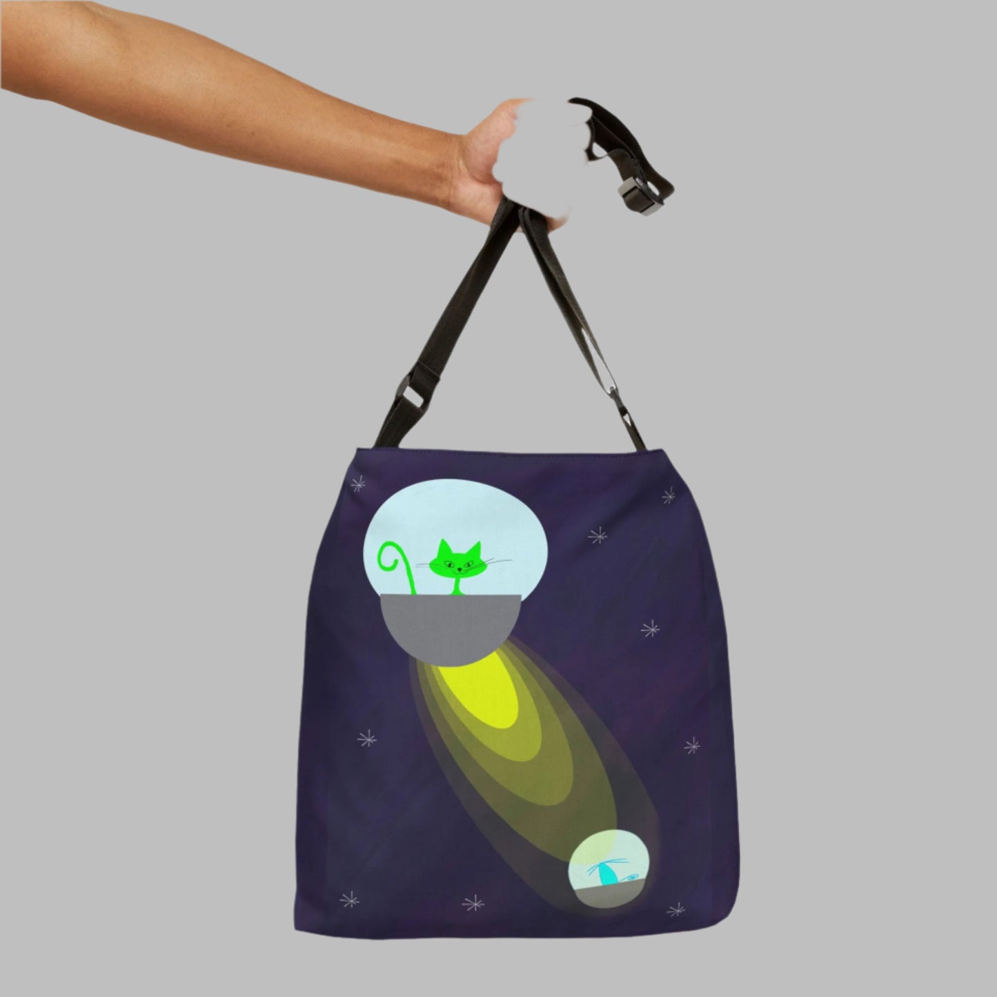 Alien Cat Life Adjustable Tote