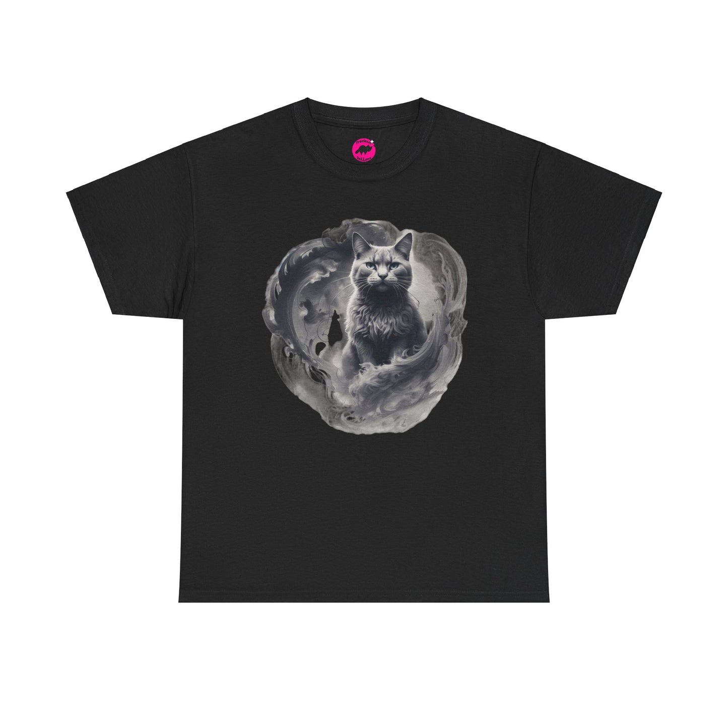 Gray Cat Smoke Swirls Tee