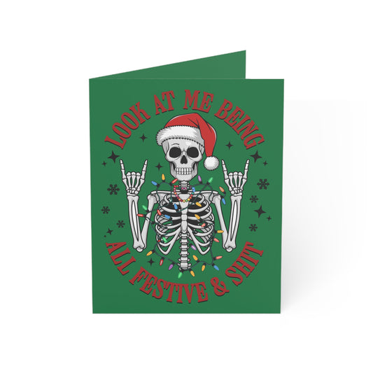 Christmas Skeleton Greeting Cards