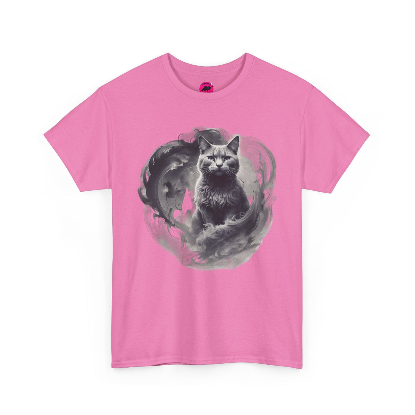 Gray Cat Smoke Swirls Tee