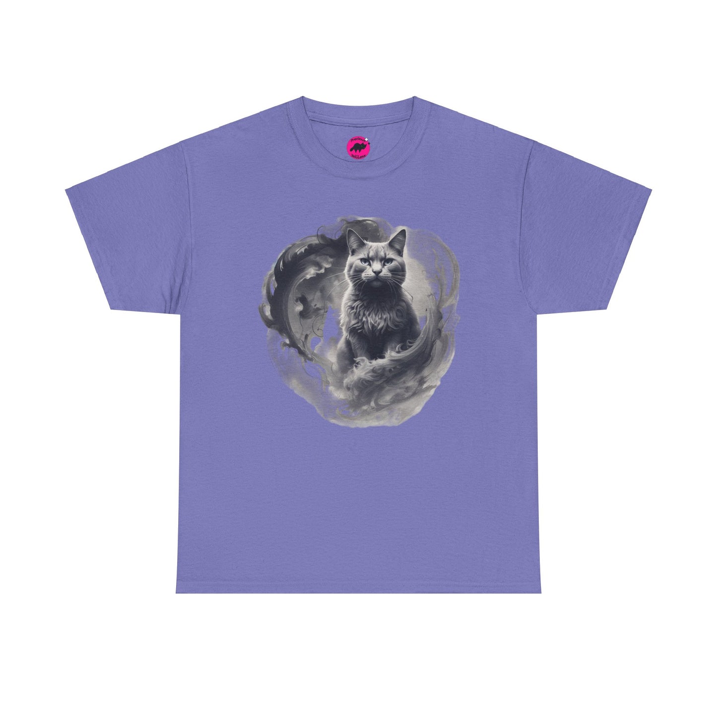 Gray Cat Smoke Swirls Tee